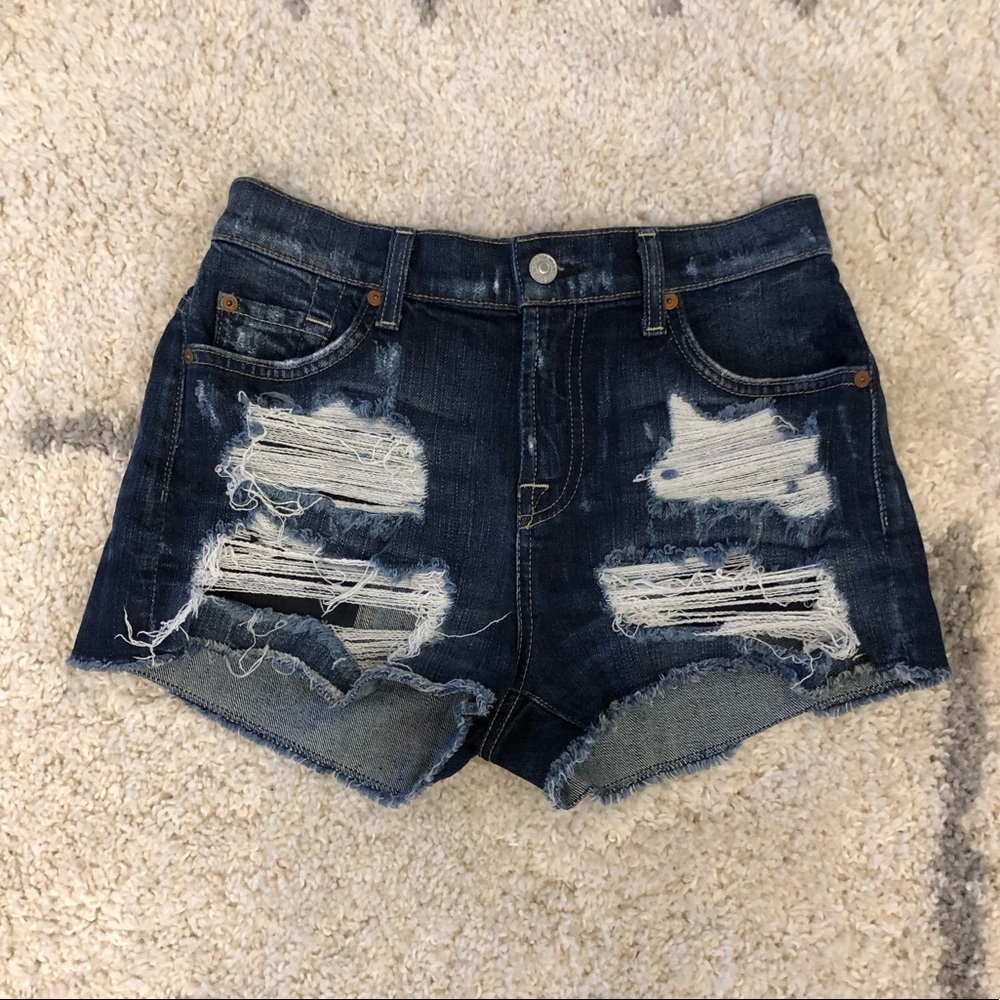 7 for all Mankind High Waist Shorts - Ripped 26